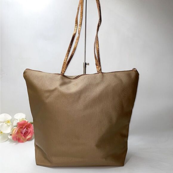 Carlos Falchi Canvas Shoulder Bag Tote - Picture 3 of 10